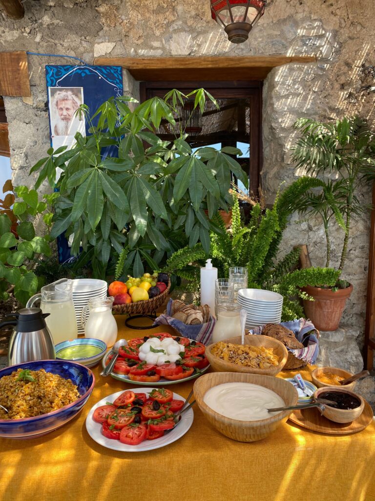 Repas à La Selva à Positano lors de la retraite de yoga d'Aurore Bnb Yoga